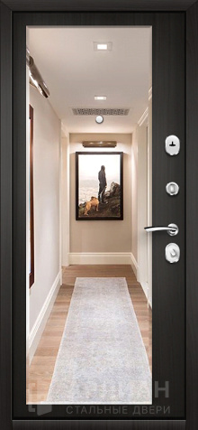 Фото №2 «Черная дверь с зеркальной вставкой Black Mirror №11»