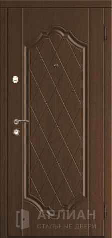 Фото «Дверь темная с минеральным утеплителем и зеркалом №3»